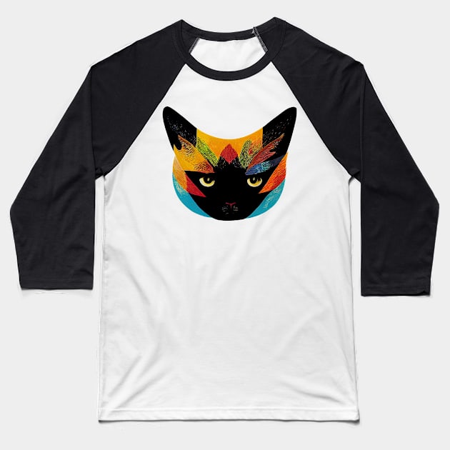 Abstract Cat Baseball T-Shirt by n23tees